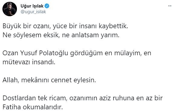 Halk ozanı Polatoğlu'nun koronadan ölümü, Avrupalı Türkleri üzdü