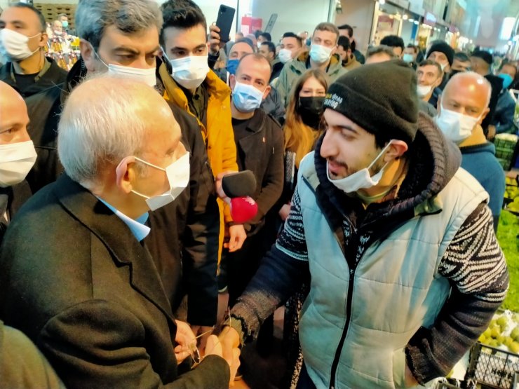 Kılıçdaroğlu'na esnaftan bozuk yol tepkisi