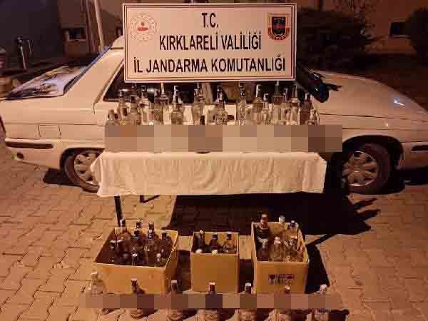 Kırklareli'nde araçlarında kaçak içki ve uyuşturucu bulunan şüpheliler serbest