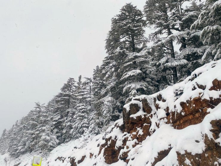 Antalya- Konya Karayolunda Kar Yağışı Etkili Oldu