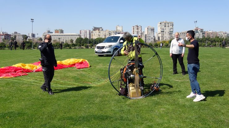 Adana Semalarında İzinsiz Uçan Paramotor Polisi Alarma Geçti