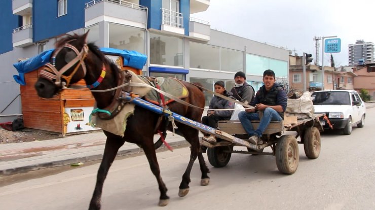 Kurallara Uymayıp, At Arabasıyla Arızalı Otomobil Çektiler