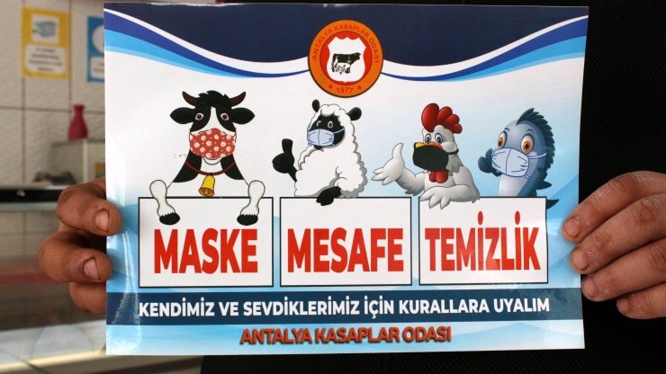 Kasaplardan Maske Takan Hayvanların Yer Aldığı Sticker