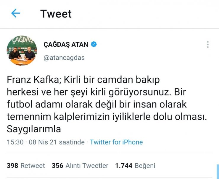 Çağdaş Atan: Temennim Kalplerimizin İyiliklerle Dolu Olması