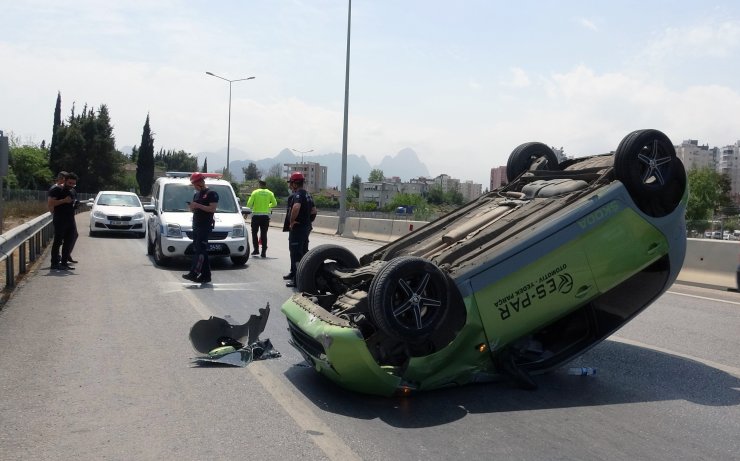 Aracının Takla Attığı Kazada Yaralanmayan Sürücü: Kemerim Takılıydı