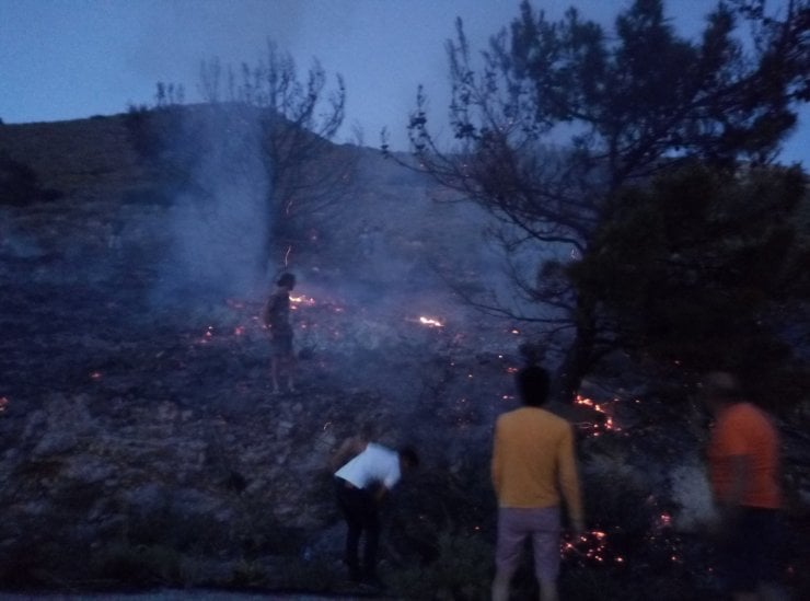 Datça'da Makilik Alanda Yangın