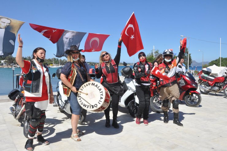 Datça'da Motosikletlilerden 19 Mayıs Turu