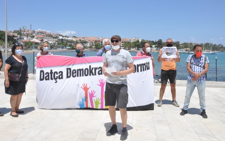 Datça'da İsrail Protestosu